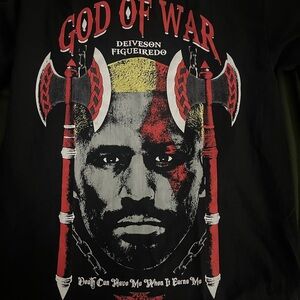 God of War Deiveson Figuiredo Graphic Black T-Shirt Full Violence
